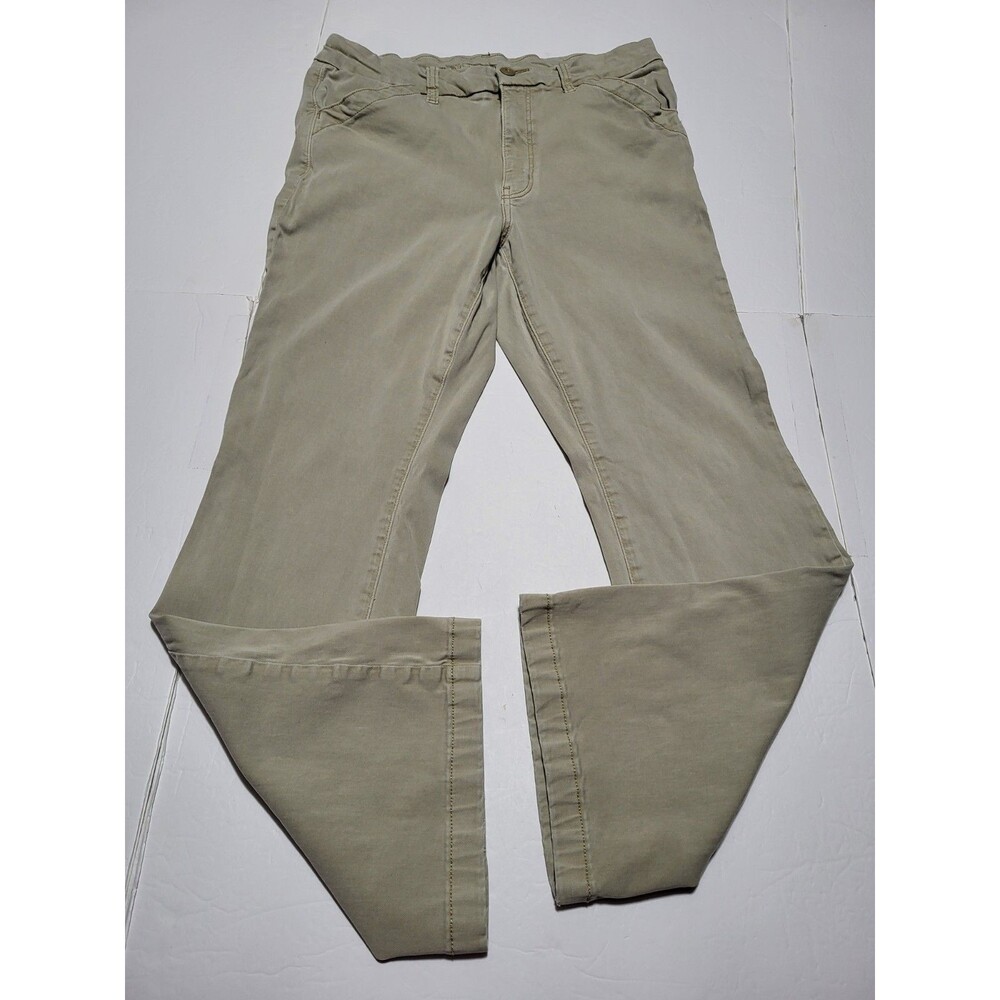 American Eagle High Rise Kick Boot Khaki Tan Stretch Twill Size 12 Regular